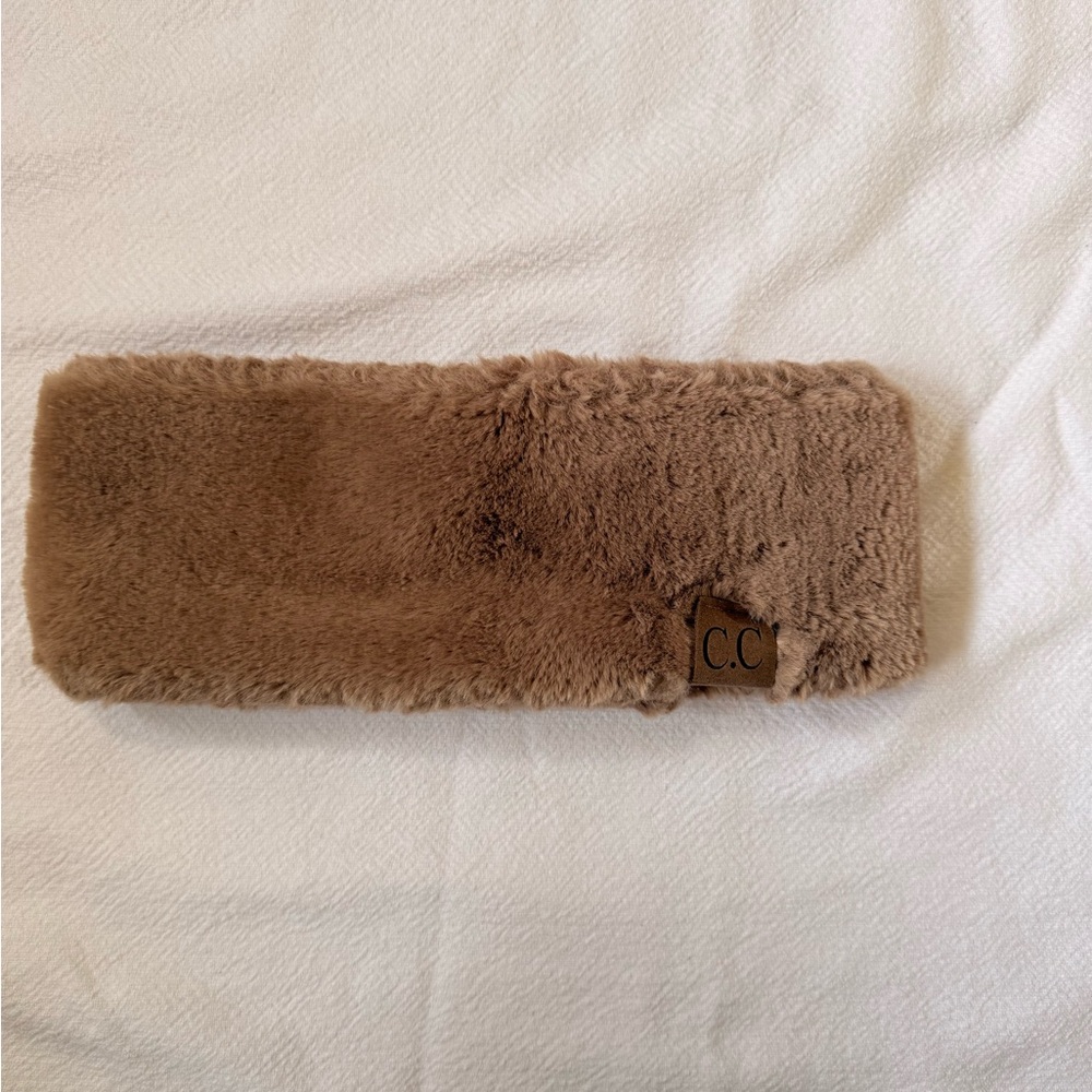C.C Tan Fuzzy Headband